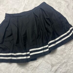 Black white cheerleader goth pleated skirt hot topic